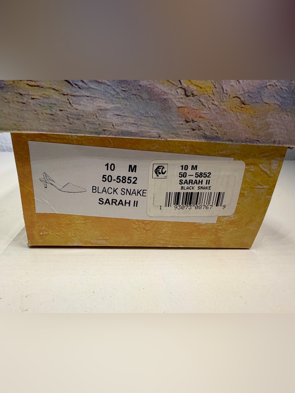 NWOT Bella Vita Size 10 Black Snake Sarah Sling back Mule - Picture 7 of 7